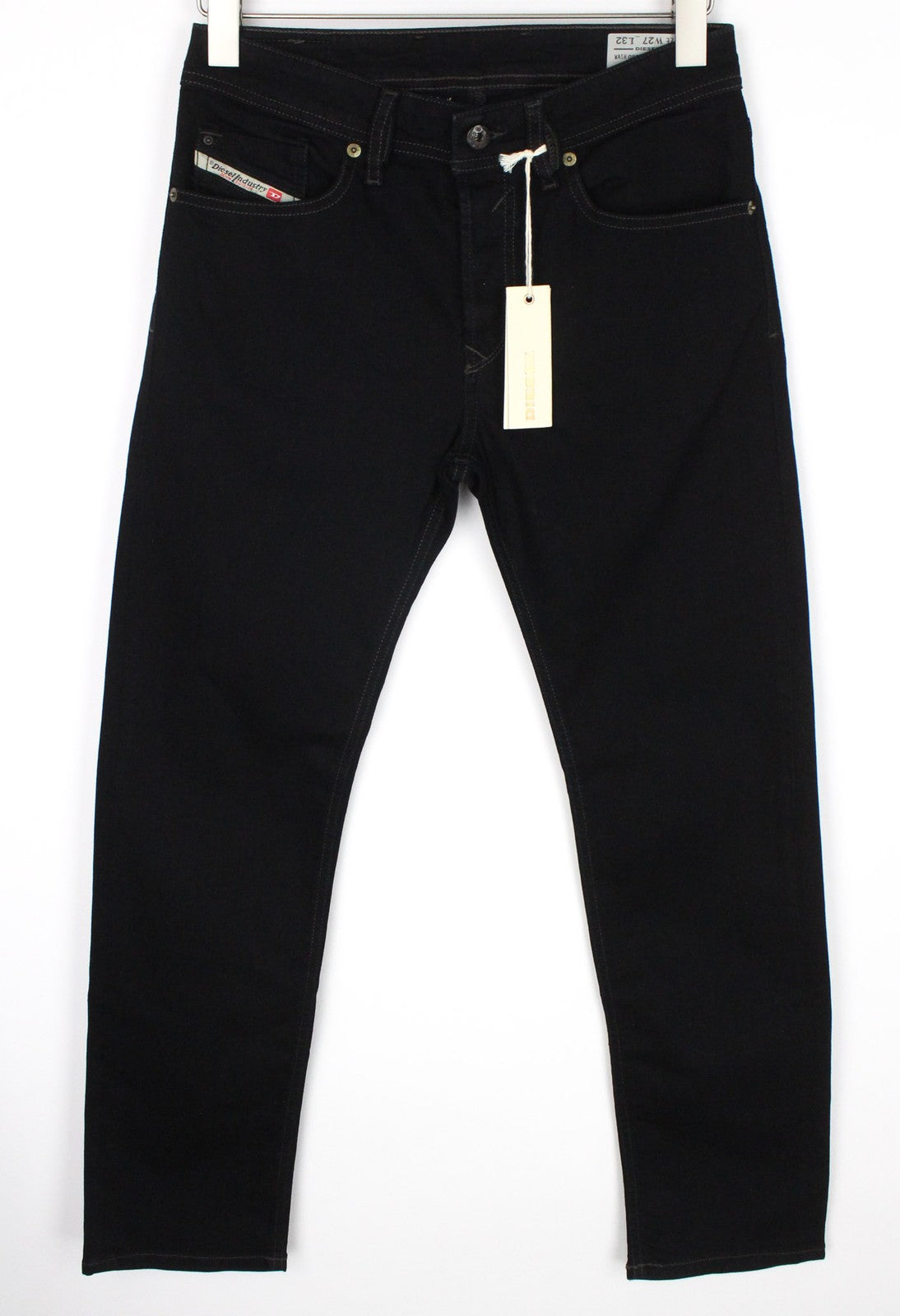 DIESEL Waykee 0886Z vyriški džinsai W27/L32 berniukams, juodi, tiesūs, tamprūs, medvilniniai. 