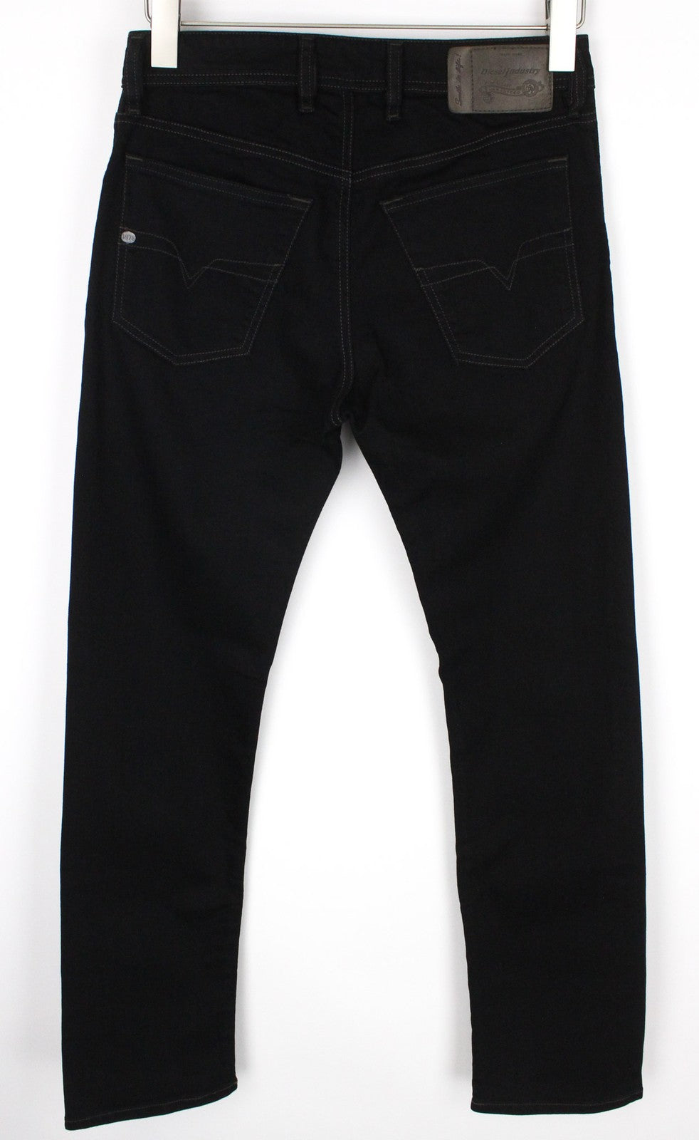 DIESEL Waykee 0886Z vyriški džinsai W27/L32 berniukams, juodi, tiesūs, tamprūs, medvilniniai. 