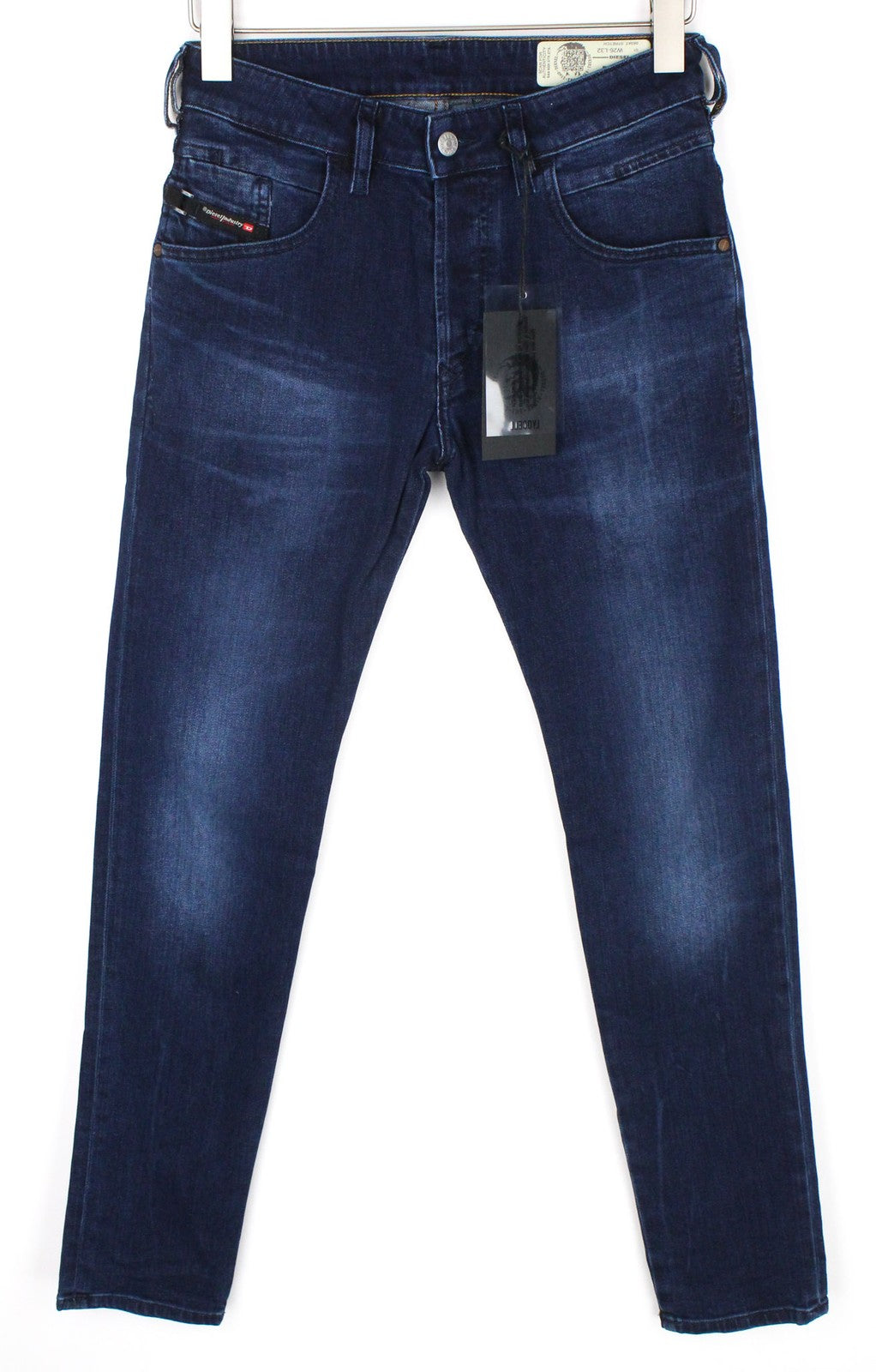 DIESEL D-Bazer 083AT vyriški džinsai W26/L32 berniukams, siaurėjantys, mėlyni, tamprūs, medvilniniai. 