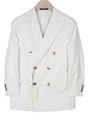 SUITSUPPLY La Spalla vyriškas švarkas UK34S balkšvas dvieilis medvilninis švarkas 