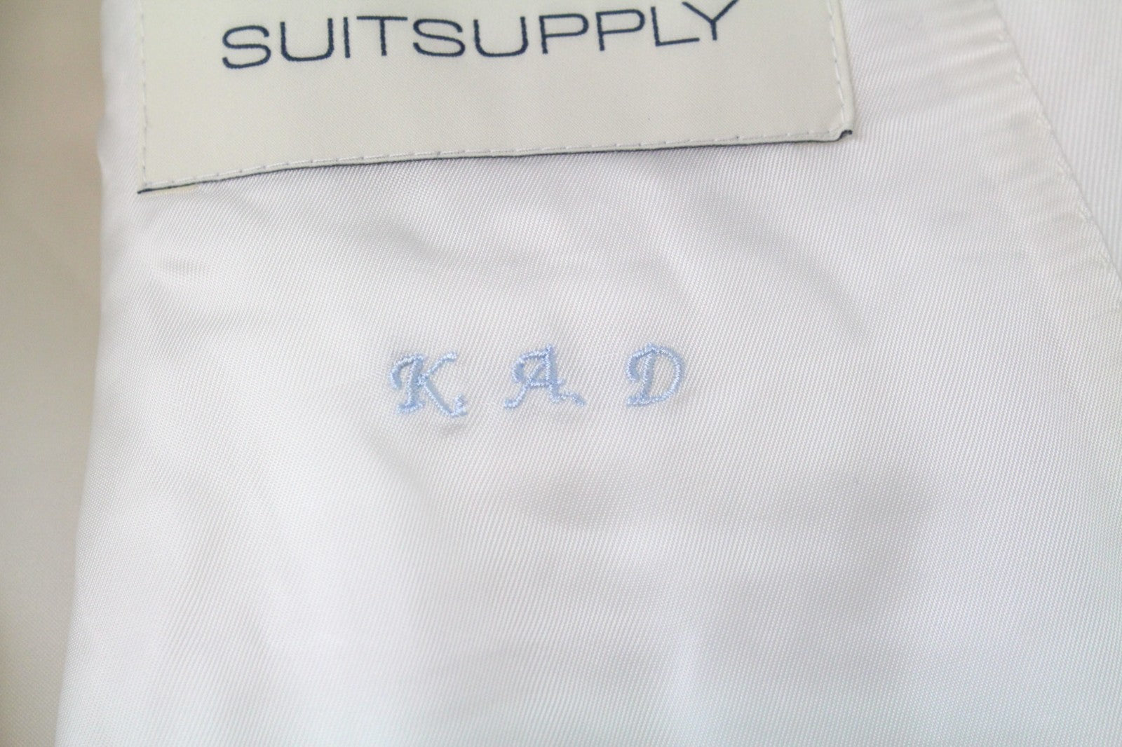 SUITSUPPLY La Spalla vyriškas švarkas UK34S balkšvas dvieilis medvilninis švarkas 