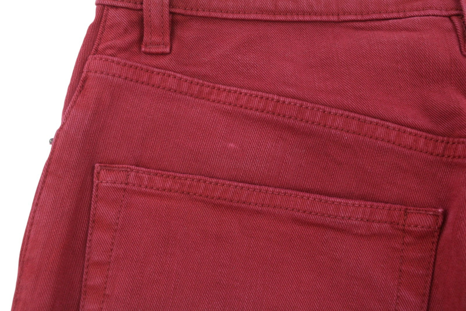 R13 Jane moteriškos kelnės 27 ryškiai raudonos, tamprios, siauros, tiesaus kirpimo, RRP 595 € 