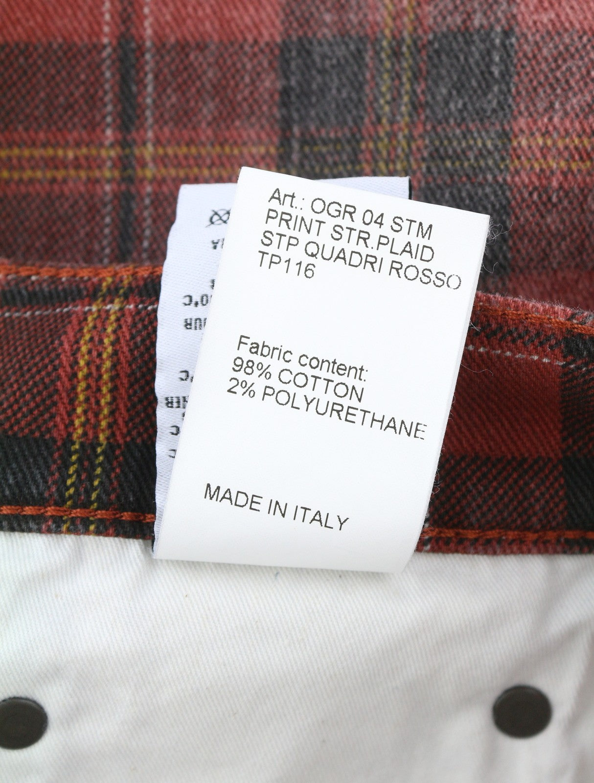 R13 Pasiūtos moteriškos kelnės, 27, pelenų raudonumo, languotos, trumpos, laisvos, iki kulkšnių, RRP 710 € 