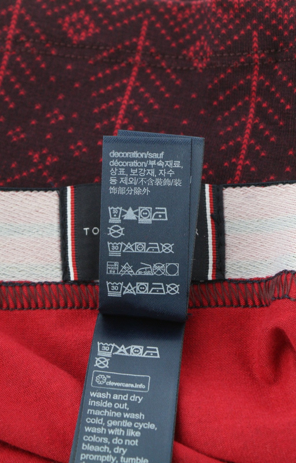 TOMMY HILFIGER vyriški apatiniai S Burgundijos spalvos Trunk ir kojinių komplektas Bokseriai raštuoti 