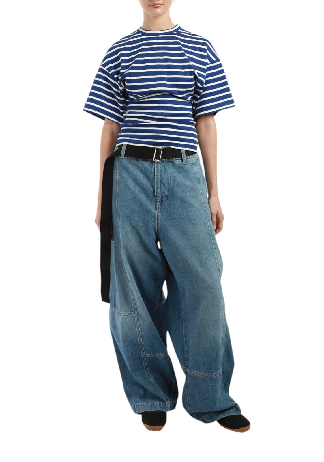 PLAN C moteriški džinsai, 40 dydžio, mėlyni, išblukinti, platūs, tiesaus kirpimo, laisvo kirpimo, rekomenduojama kaina – 529 € 