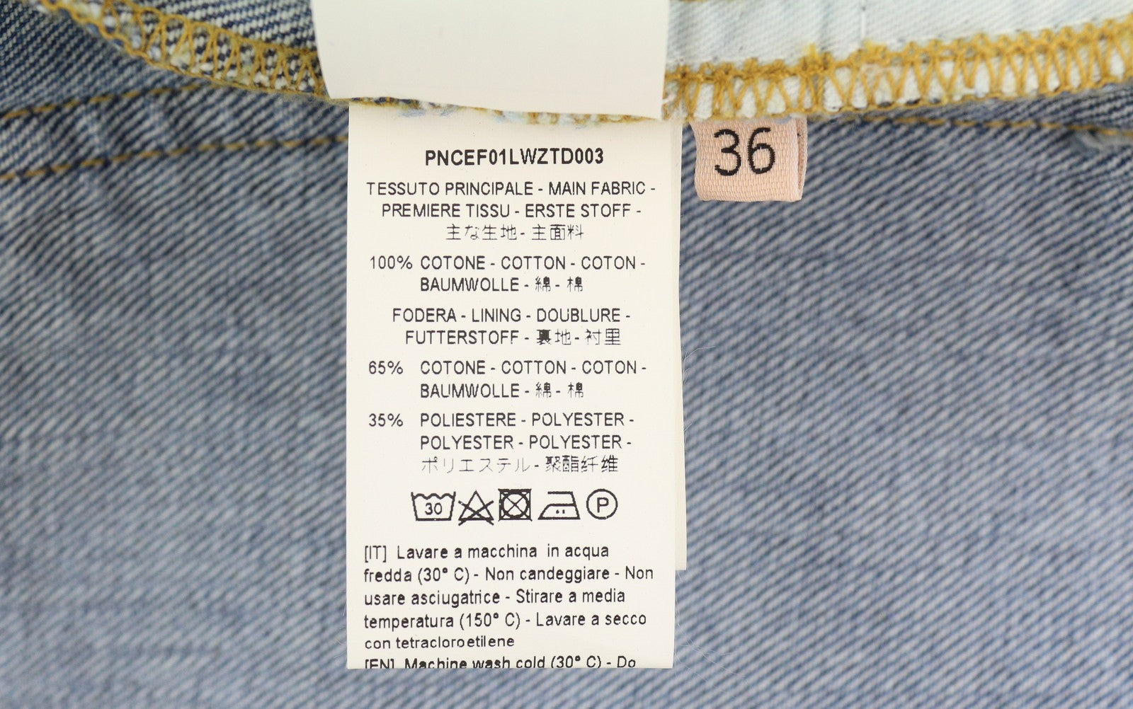 PLAN C moteriški džinsai, 36 dydžio, mėlyni, iki kulkšnies, vidutinio liemens, tiesūs, su sagomis, RMK 440 € 