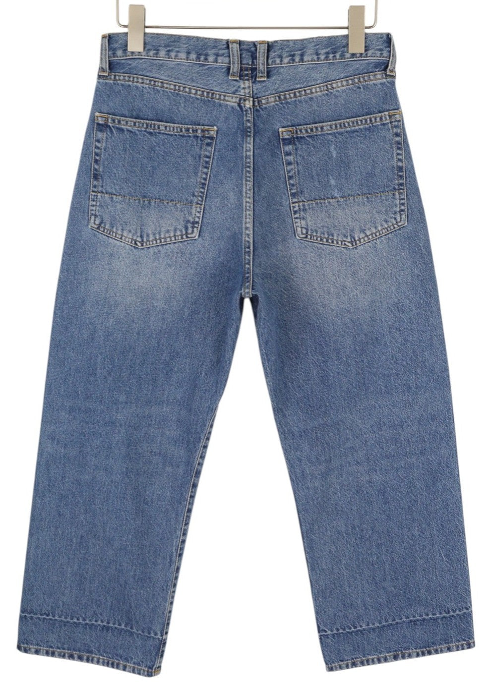 PLAN C moteriški džinsai, 42, mėlyni, iki kulkšnies, vidutinio liemens, tiesūs, su sagomis, RRP 440 € 