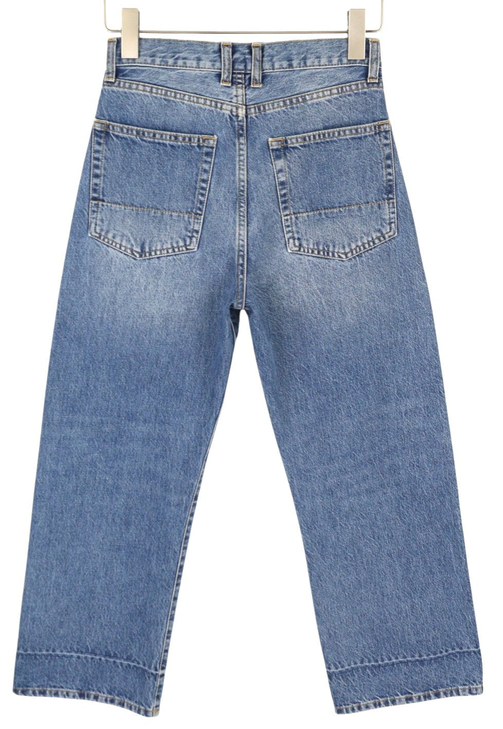 PLAN C moteriški džinsai, 38 dydis, mėlyni, iki kulkšnies, vidutinio liemens, tiesūs su sagomis, rekomenduojama kaina – 440 € 