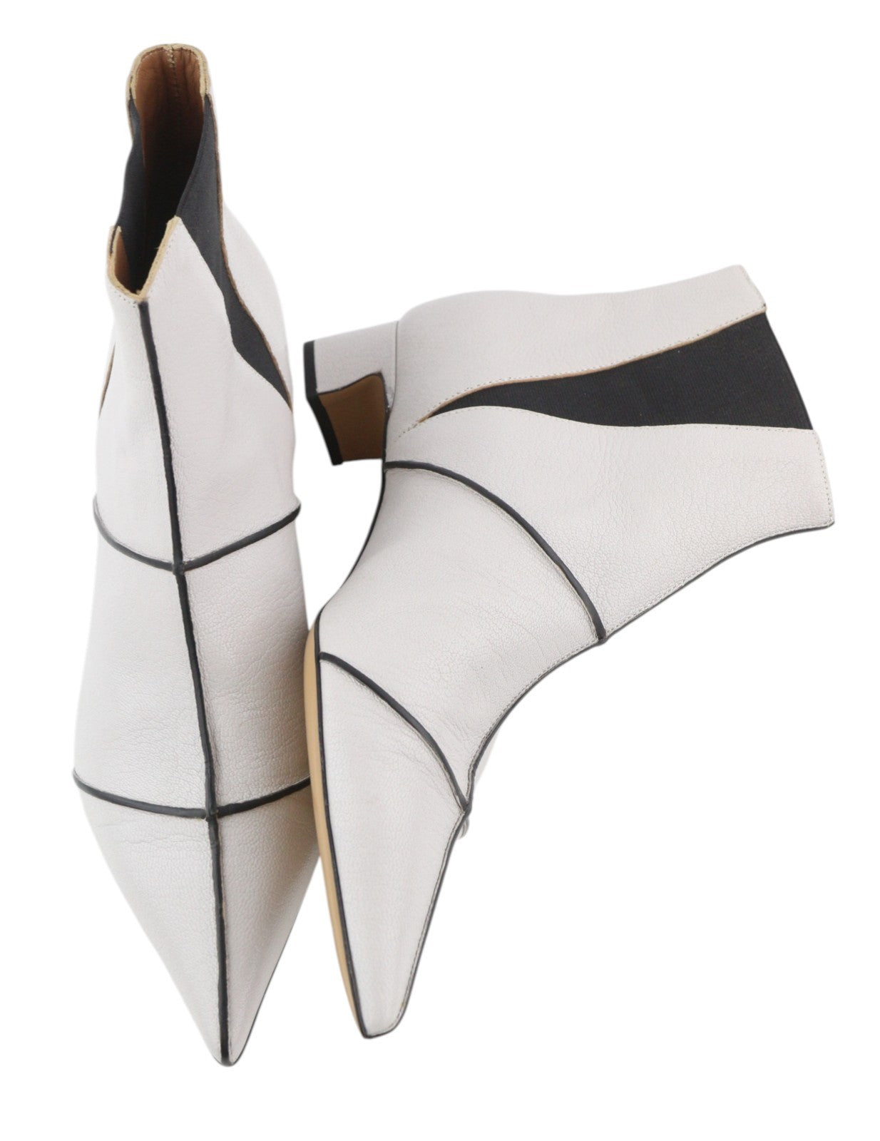 EMPORIO ARMANI X3M311 moteriški bateliai, 37 dydis, balti, odiniai, smaili nosis, kulkšnies pakulnė. 