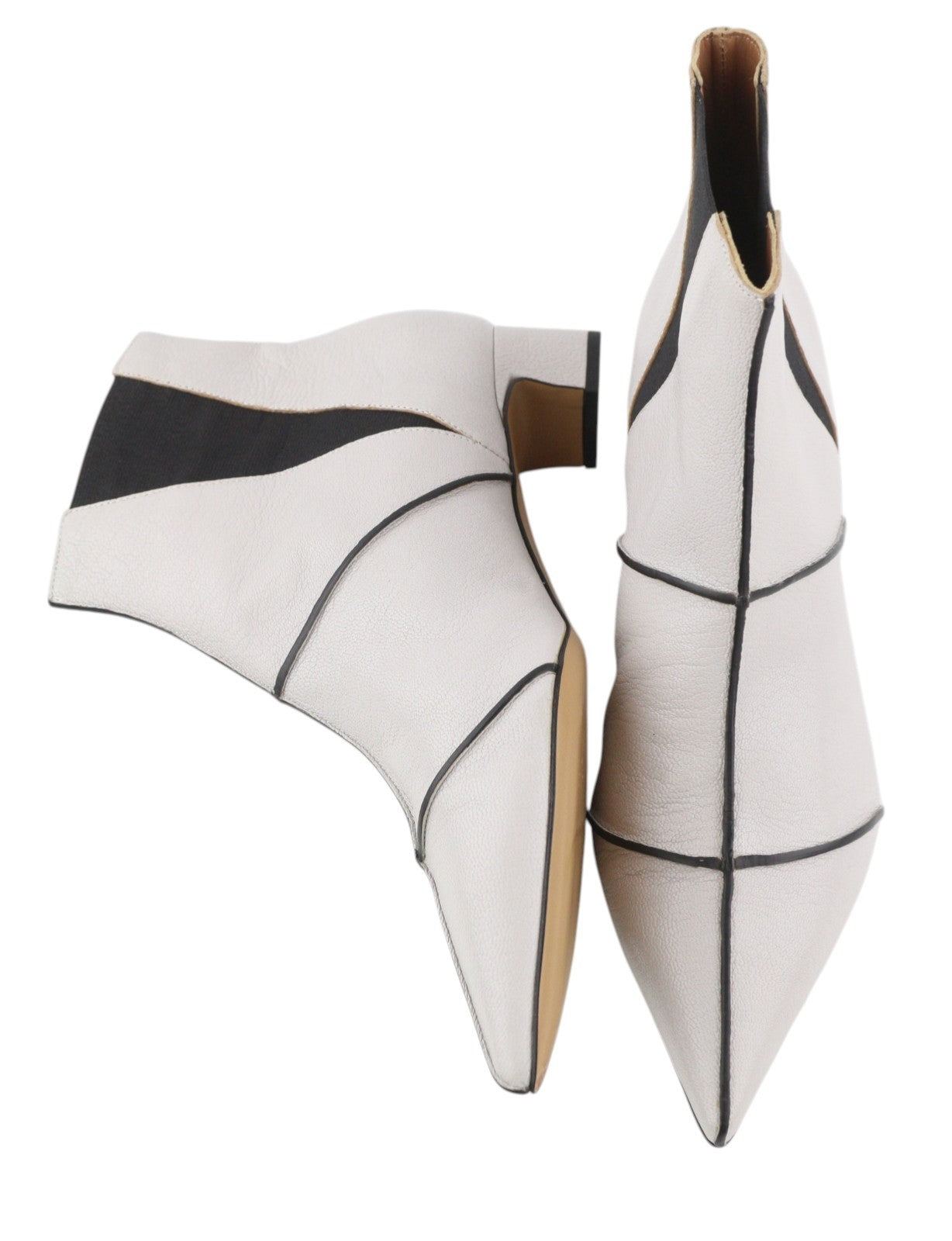 EMPORIO ARMANI X3M311 moteriški bateliai, 37 dydis, balti, odiniai, smaili nosis, kulkšnies pakulnė. 