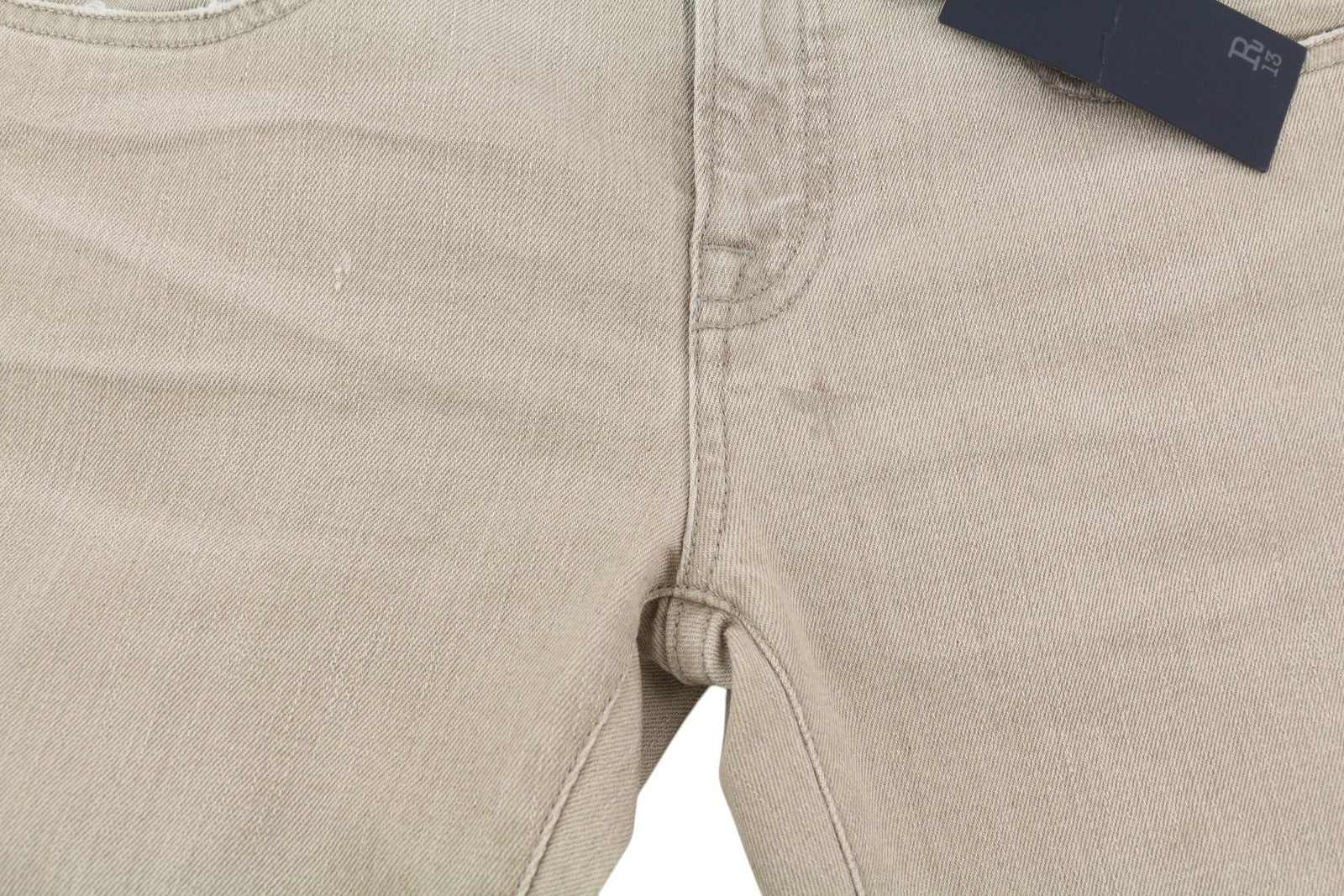 R13 berniukiški tiesūs moteriški džinsai 27 smėlio spalvos, tamprūs, trumpi, iki kulkšnių, išblukę rudi, RRP 549 € 