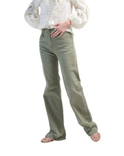 R13 Jane moteriški džinsai, 27, alyvuogių žali, tamprūs, blukinti, aukšta juostele, tiesūs, RMK 549 € 