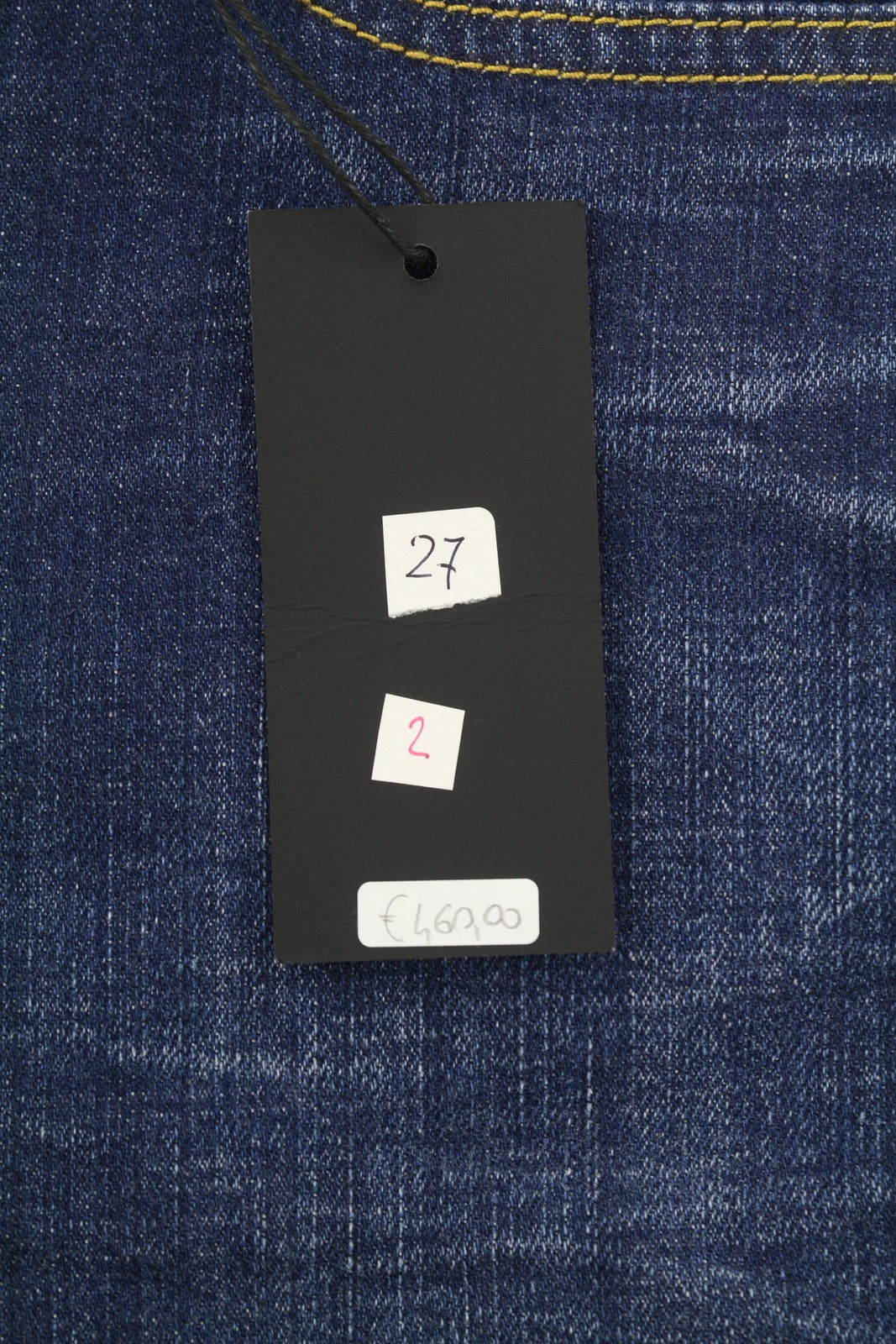 R13 berniukiški tiesūs moteriški džinsai, 27 Howell indigo spalvos, netolygus apvadas, išblukęs iki kulkšnių. 