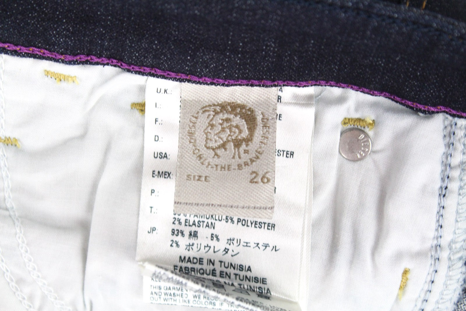 DIESEL Skinzee 0813C moteriški džinsai W26/L32 tamsiai mėlyni itin ploni, aptempti džinsai 