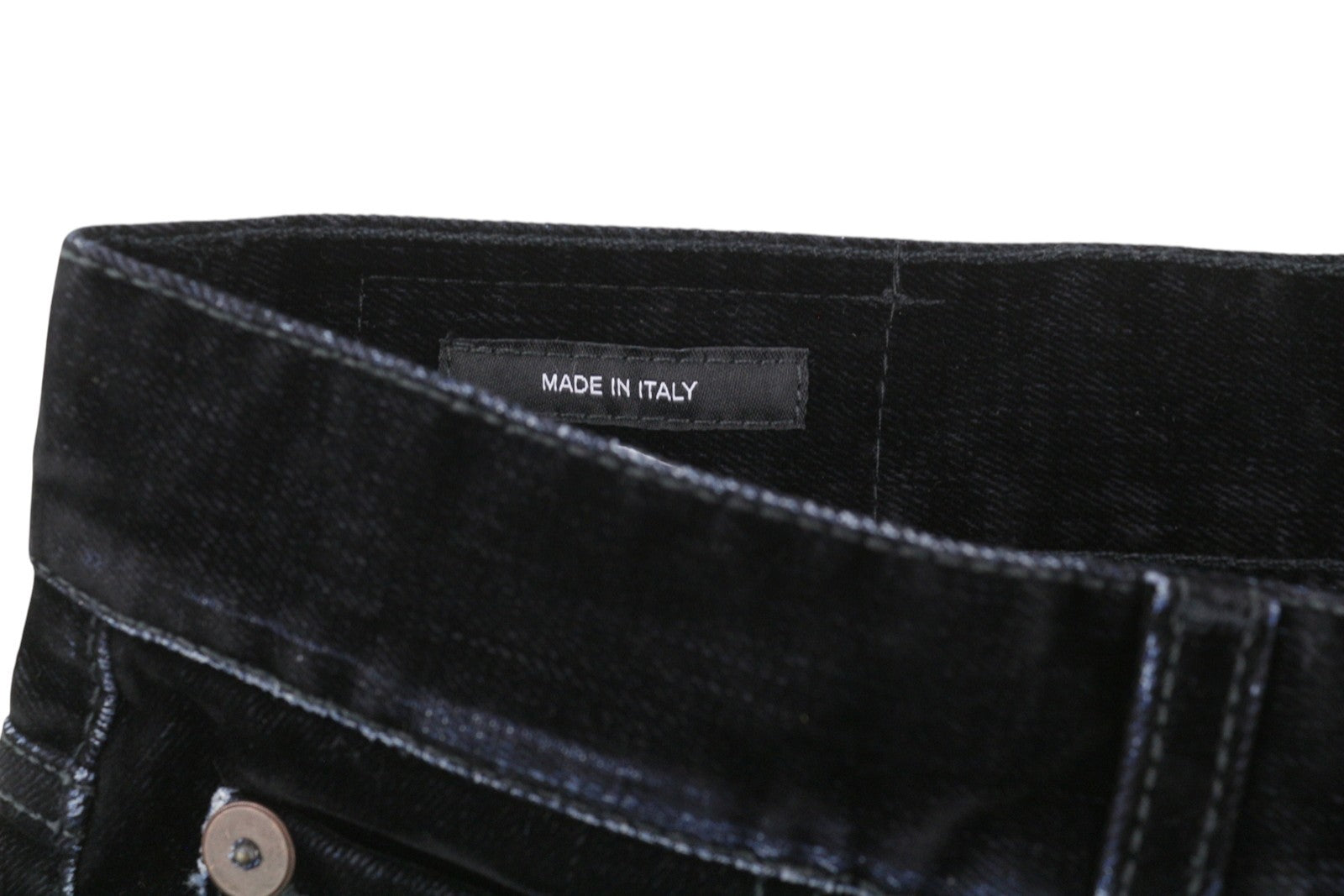 R13 Romeo moteriškos kelnės 24 flokuotomis juodomis aksominėmis trumpomis tiesiomis užtrauktuku iki kulkšnių 