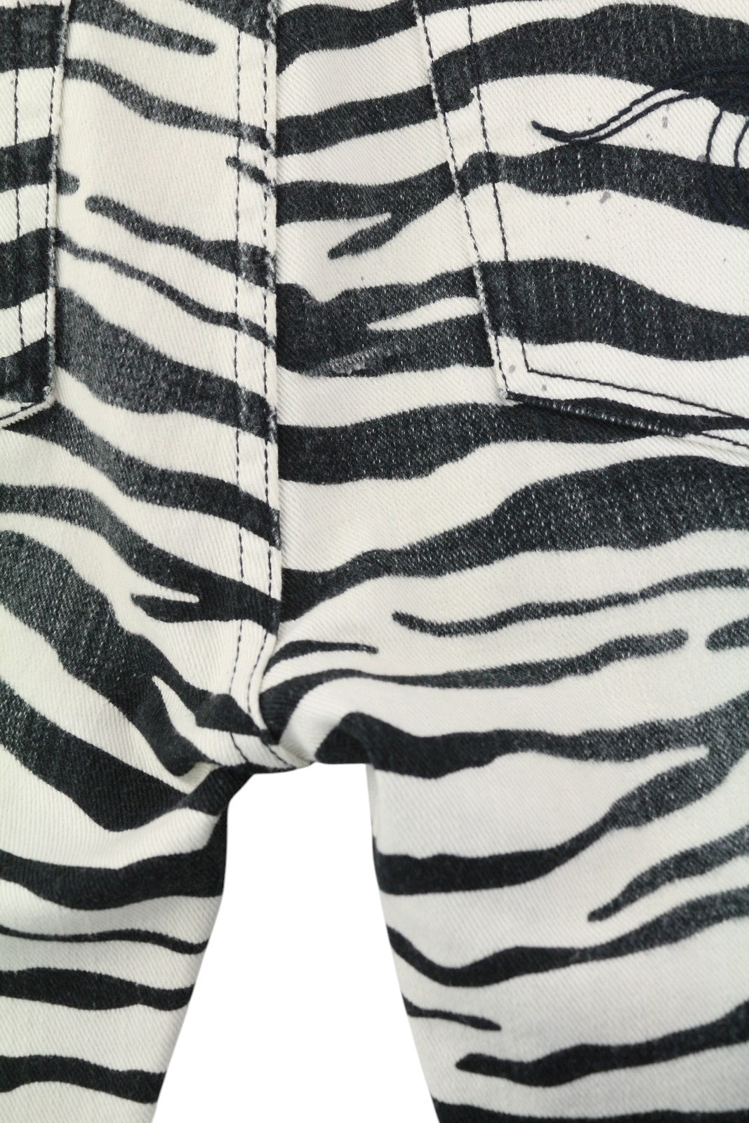 R13 Alison Skinny moteriški džinsai, 27 dydžio, su zebro raštu, užtrauktuku, laisvalaikio džinsinis logotipas. Rekomenduojama kaina – 599 €. 