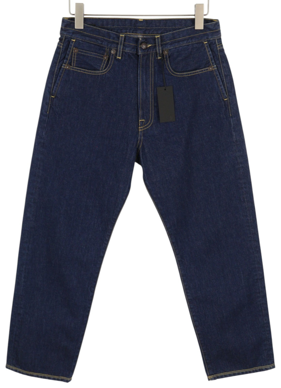 R13 dvigubomis kišenėmis berniukams skirti moteriški džinsai 27 Riley Indigo trumpinti iki kulkšnies, įprasti 