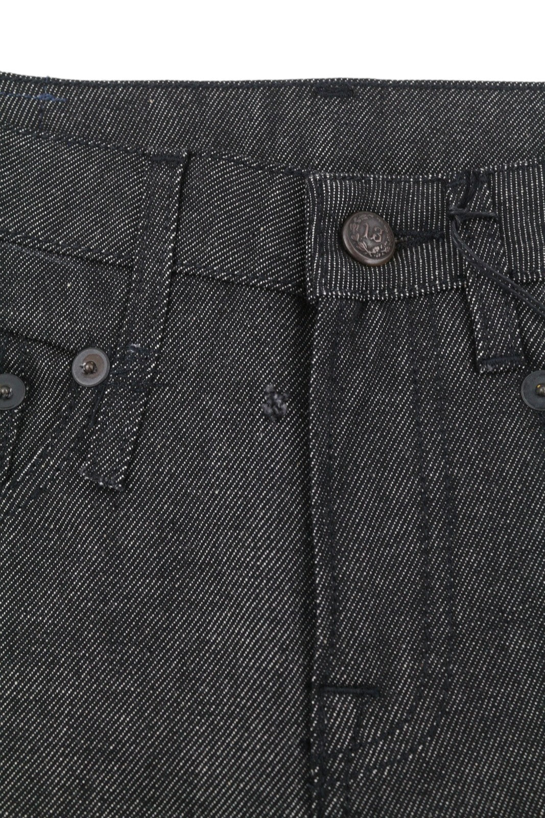 R13 berniukiški tiesūs moteriški džinsai 26 colių įstrižainė pilka su užtrauktuku, tamsiai mėlynu džinsu, kišenėmis, laisvalaikio stiliaus. 