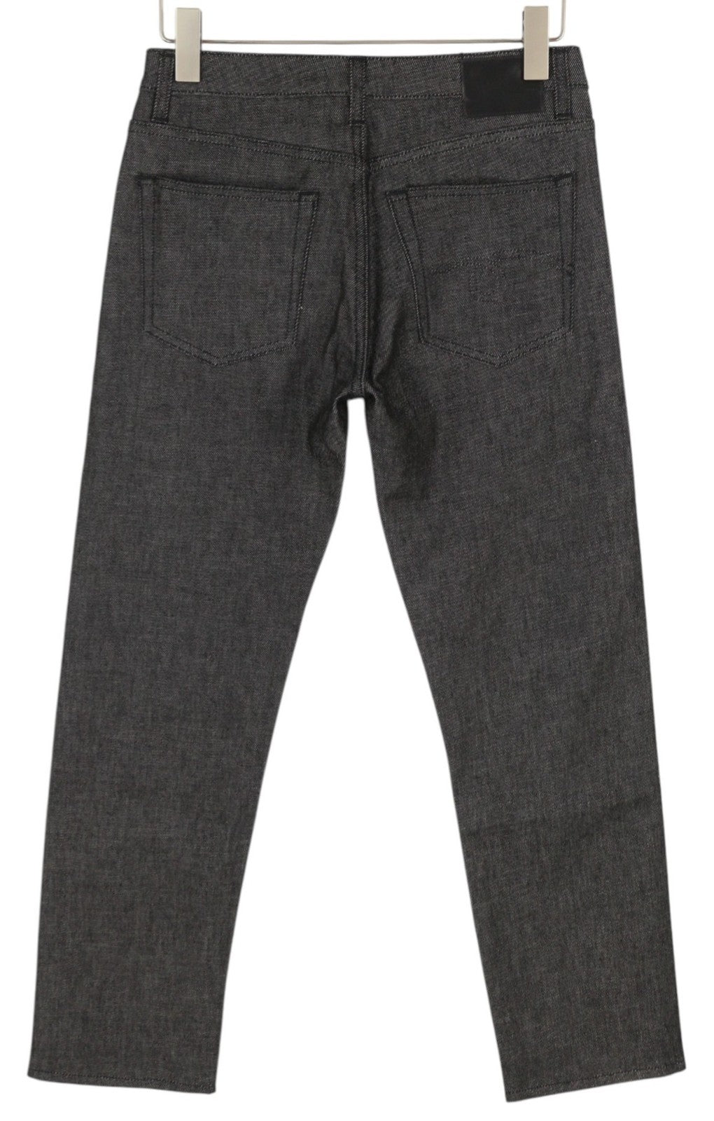 R13 berniukiški tiesūs moteriški džinsai 26 colių įstrižainė pilka su užtrauktuku, tamsiai mėlynu džinsu, kišenėmis, laisvalaikio stiliaus. 