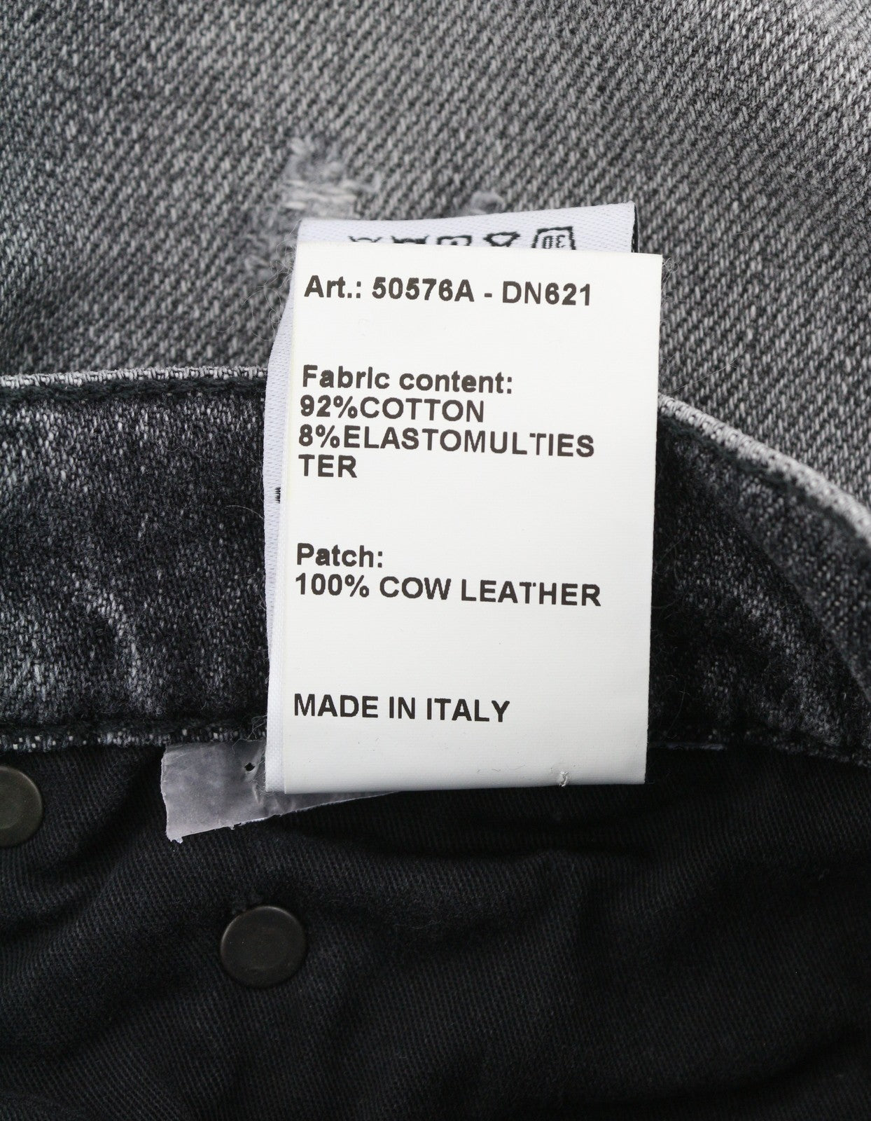 R13 Jennie siaurėjančios moteriškos džinsinės kelnės, 27 vnt., pilkos, išblukintos, plėšytos, suplėšytos odos imitacija. RMK 540 € 