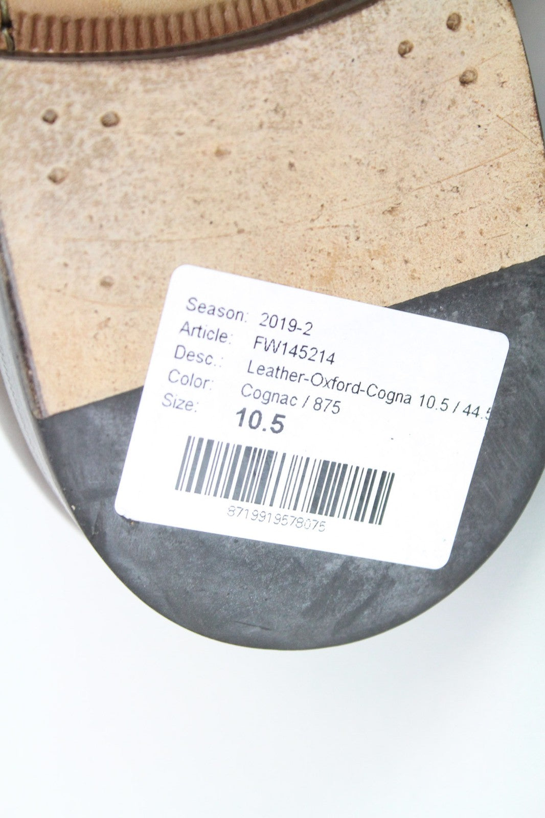 SUITSUPPLY Men's Formal Shoes EU44.5 Brown Oxford Leather Laced Low-Top