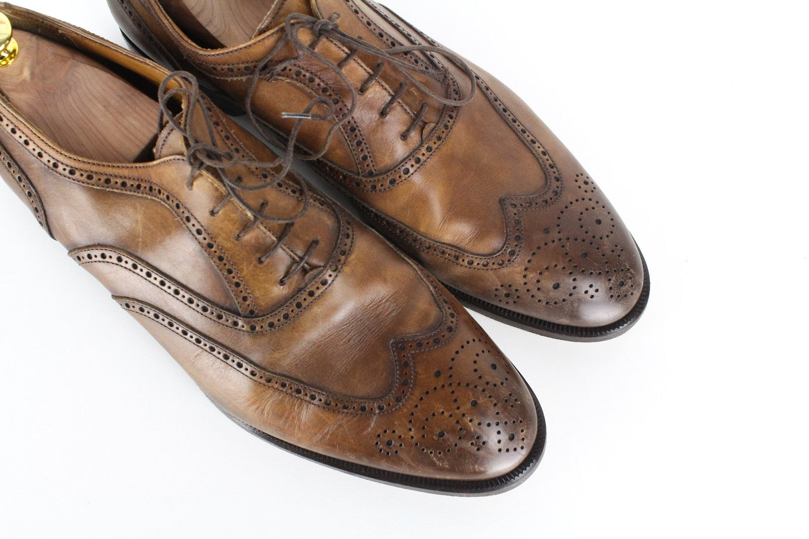 SUITSUPPLY Men's Formal Shoes EU44.5 Brown Oxford Leather Laced Low-Top