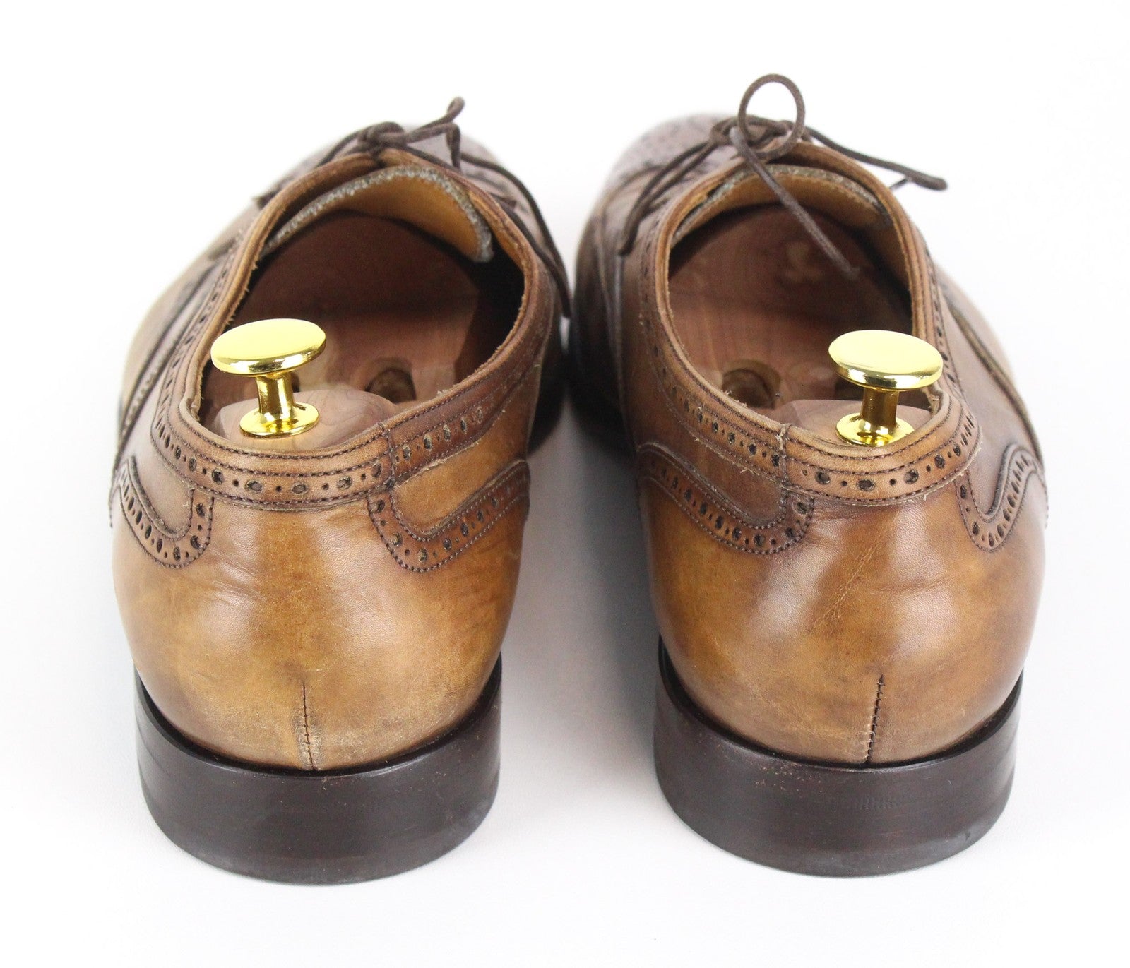 SUITSUPPLY Men's Formal Shoes EU44.5 Brown Oxford Leather Laced Low-Top