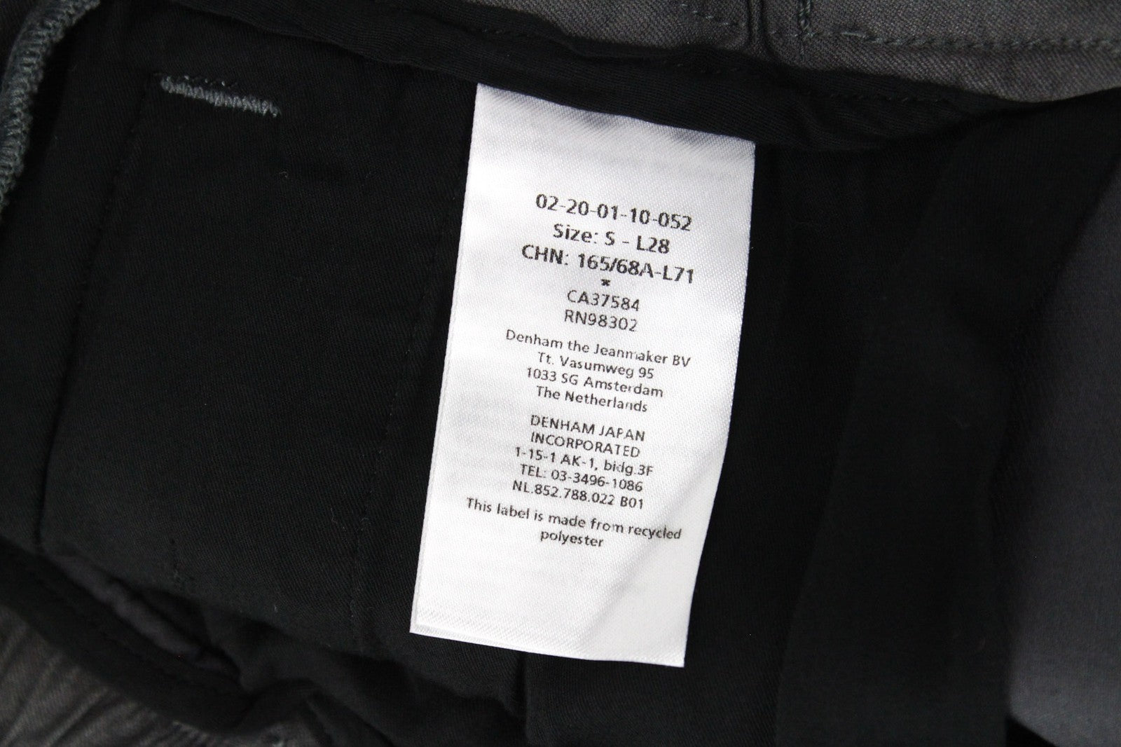 DENHAM Preston moteriškos kelnės S pilkos spalvos tamprios klostuotos klasikinės kelnės su užtrauktuku 