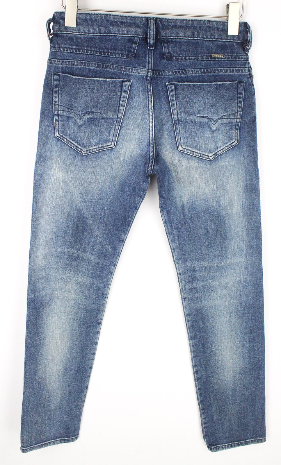 DIESEL D-Bazer 0870H džinsai W27/L32 Distress Blue Tapered Tempered Buttons 