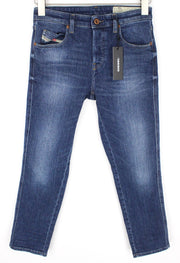 DIESEL Babhila 089AH moteriški džinsai W25/L30 tamsiai mėlyni, aptempti, tamprūs kirpimai 