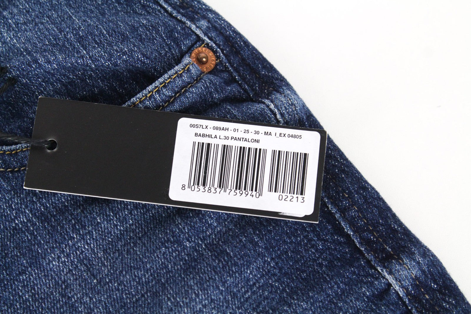 DIESEL Babhila 089AH moteriški džinsai W25/L30 tamsiai mėlyni, aptempti, tamprūs kirpimai 