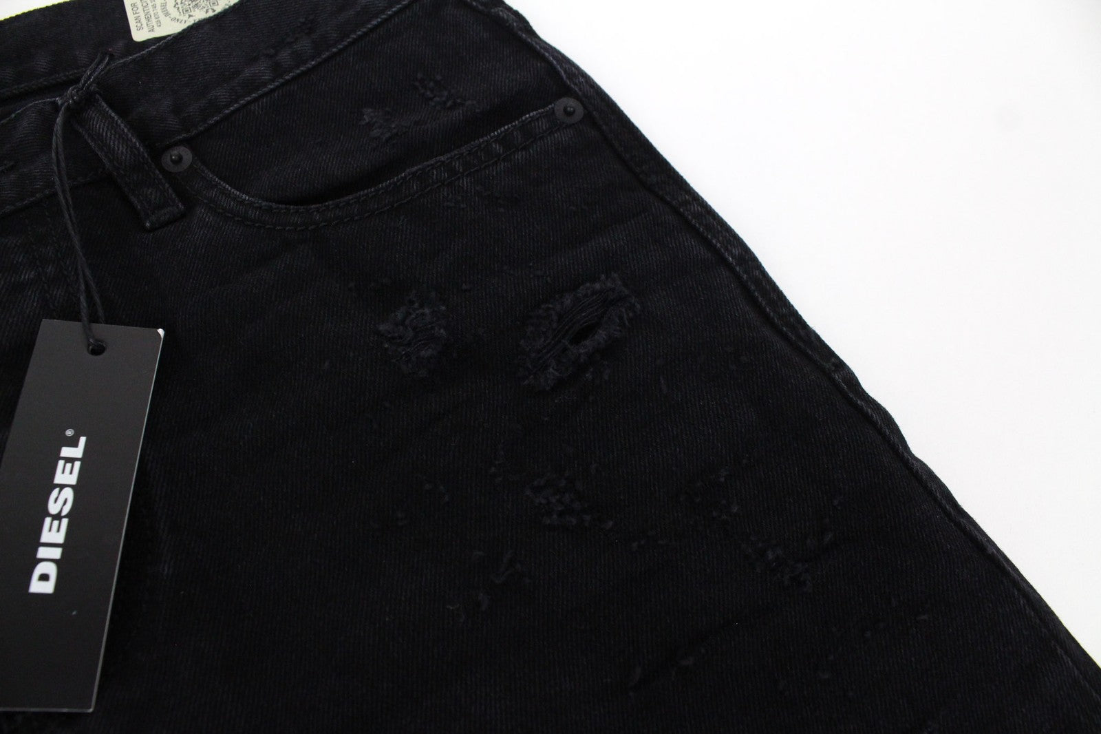 DIESEL Mharky 088AD džinsai W27/L32 juodi netempiami ploni aptempti berniukiški džinsai 