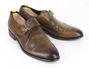 SUITSUPPLY Men's Formal Shoes EU43 Brown Buckled Leather Low-Top Dress