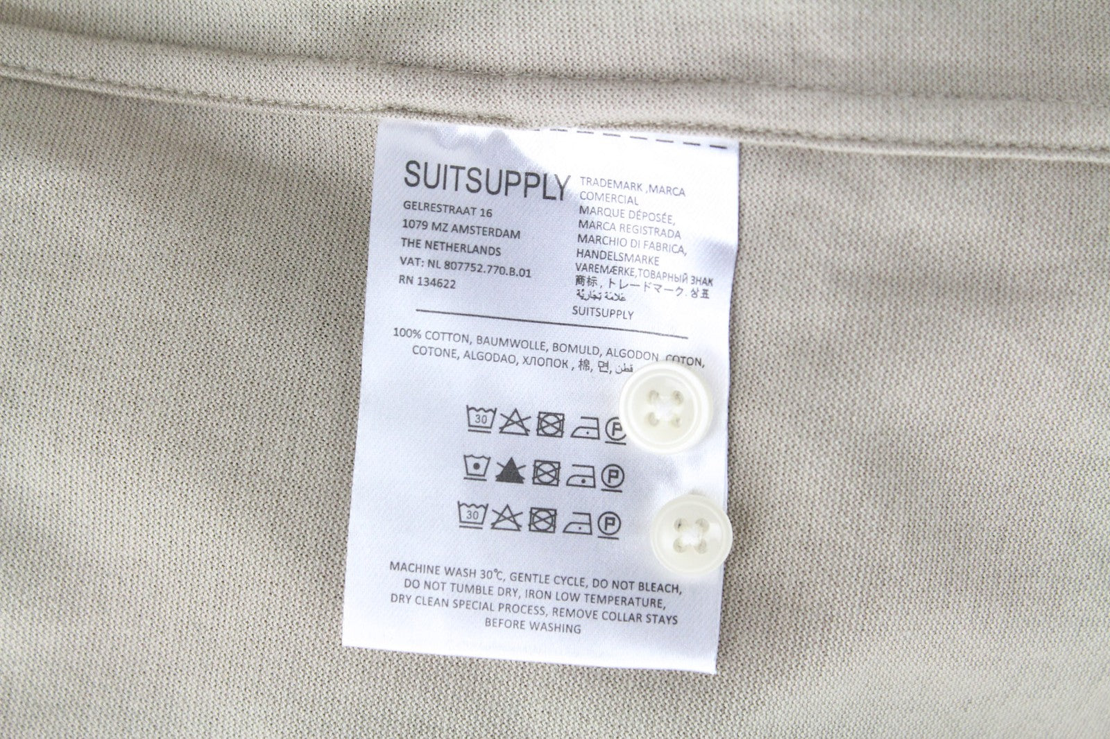 SUITSUPPLY marškinėliai 39/ 15 1/2/40/ 15 3/4 smėlio spalvos medvilniniai itin ploni polo kaklo 