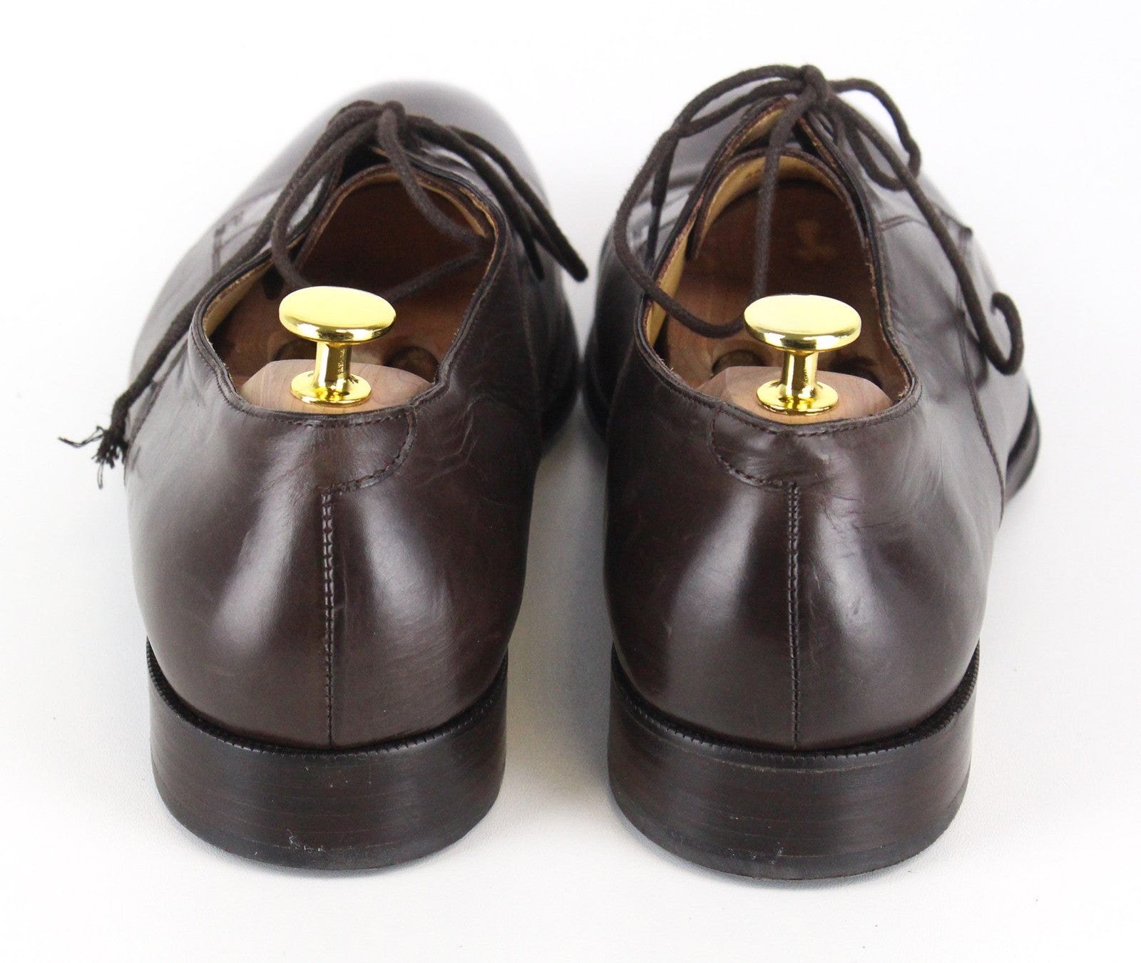 SUITSUPPLY Men's Formal Shoes EU44 Dark Brown Leather Classic Low-Top Dress