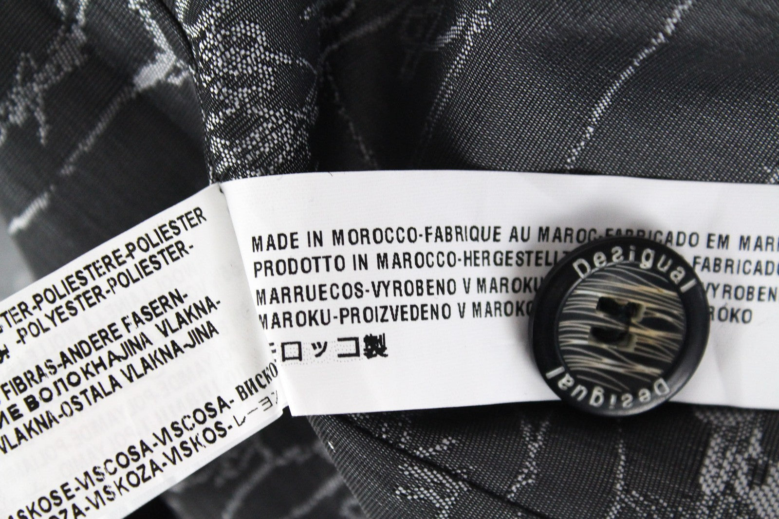 DESIGUAL Snowrobot moteriškas paltas, 40, tamsiai mėlynas, vilnonis, medvilninis, languotas, vieneilis 