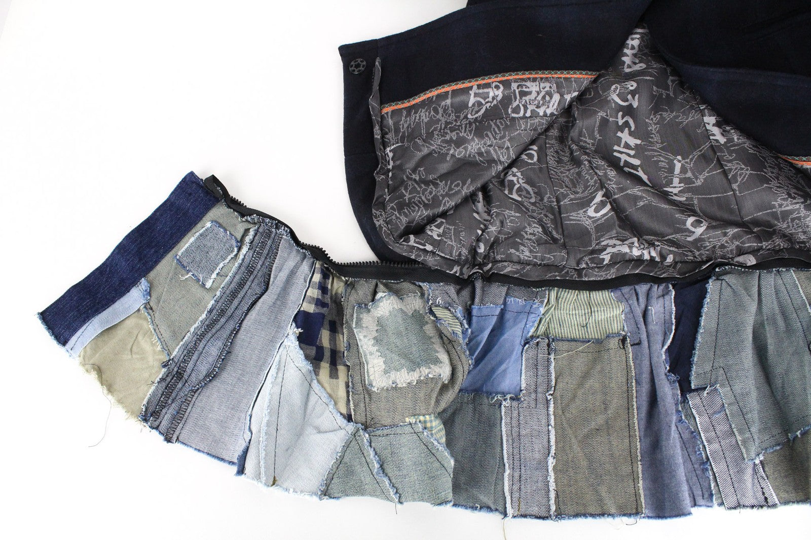 DESIGUAL Snowrobot moteriškas paltas, 40, tamsiai mėlynas, vilnonis, medvilninis, languotas, vieneilis 