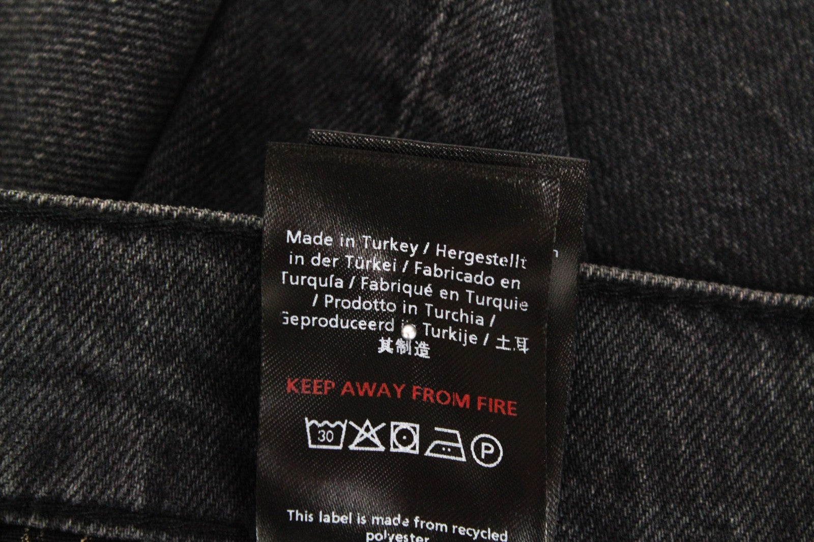 DENHAM Pearl moteriškas sijonas W25 juodas skalbtos medvilnės mini džinsinis sijonas su 5 kišenėmis 