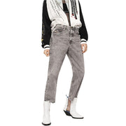 DIESEL Widee 8880X Women's Jeans W23/L30 Grey Cotton Straight Fit Girls Denim