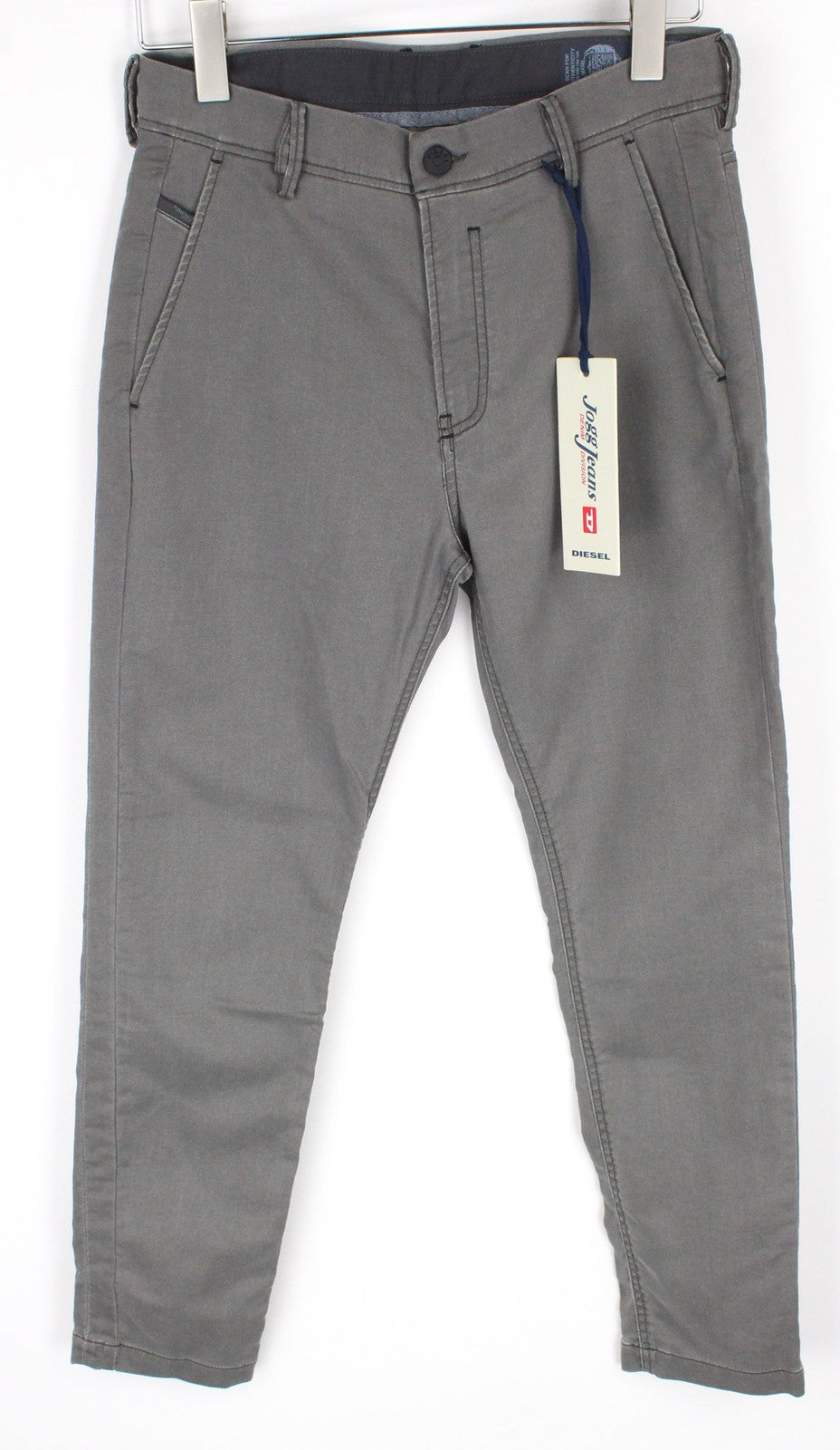 DIESEL Slim-Chino-M-NE 0685E vyriški džinsai W28 Jogg Slim pilki tamprūs medvilniniai džinsai 