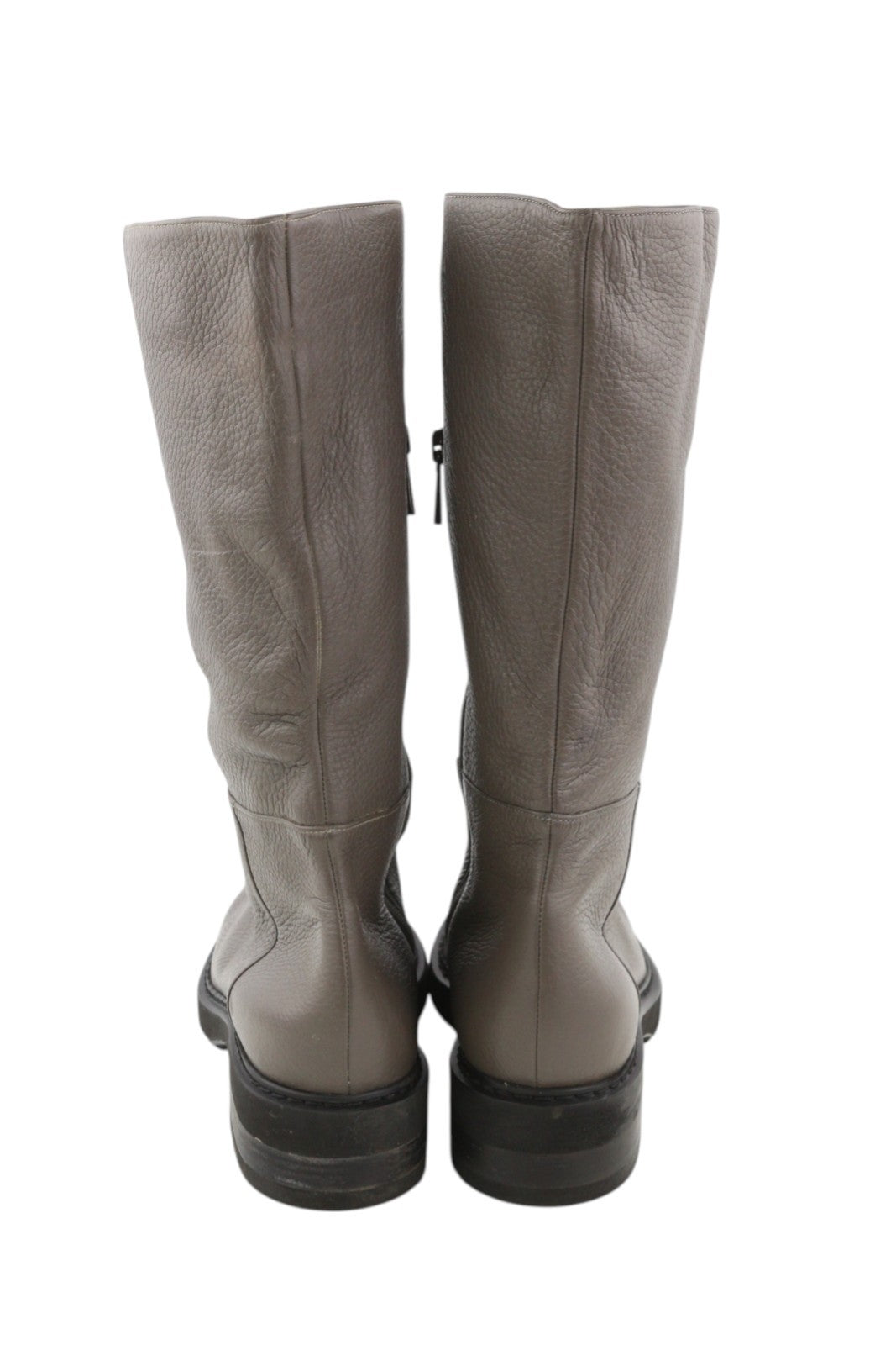 EMPORIO ARMANI X3N151 moteriški aulinukai pilki odiniai užtrauktukai iki vidurio viršutinio migdolų nosies 