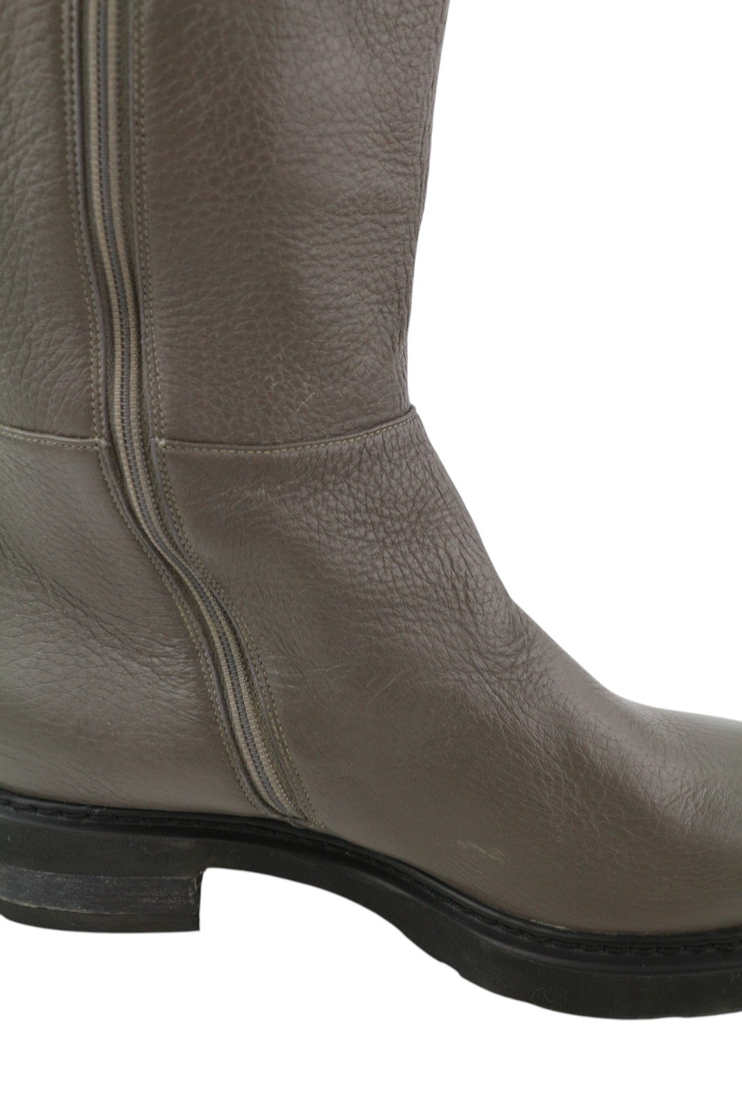 EMPORIO ARMANI X3N151 moteriški aulinukai pilki odiniai užtrauktukai iki vidurio viršutinio migdolų nosies 