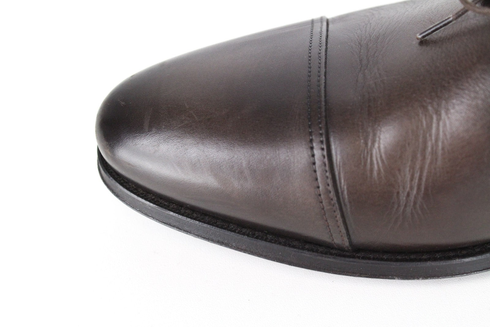 SUITSUPPLY Men's Shoes EU42 Dark Brown Leather Blake Oxford Lace-Up