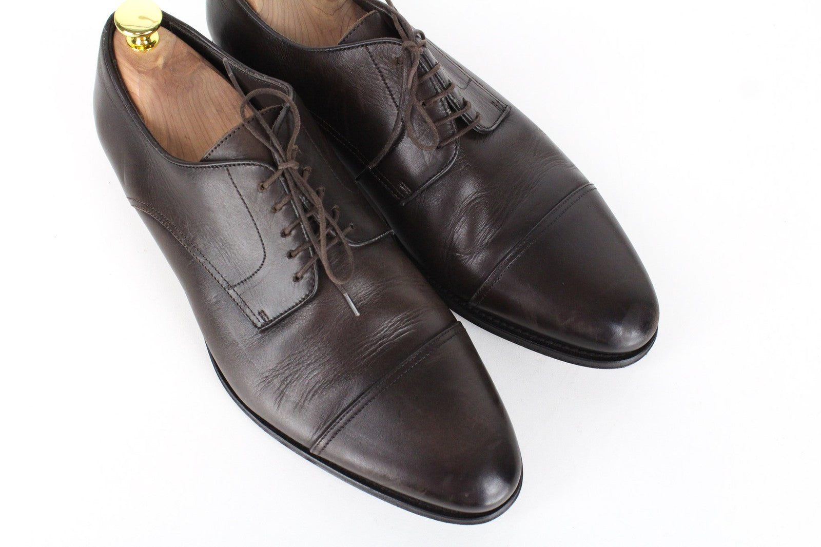 SUITSUPPLY Men's Shoes EU42 Dark Brown Leather Blake Oxford Lace-Up