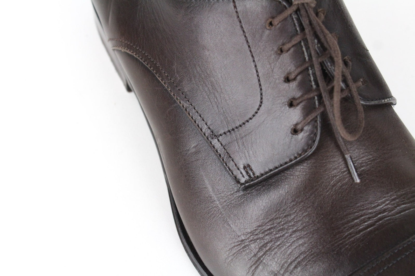 SUITSUPPLY Men's Shoes EU42 Dark Brown Leather Blake Oxford Lace-Up