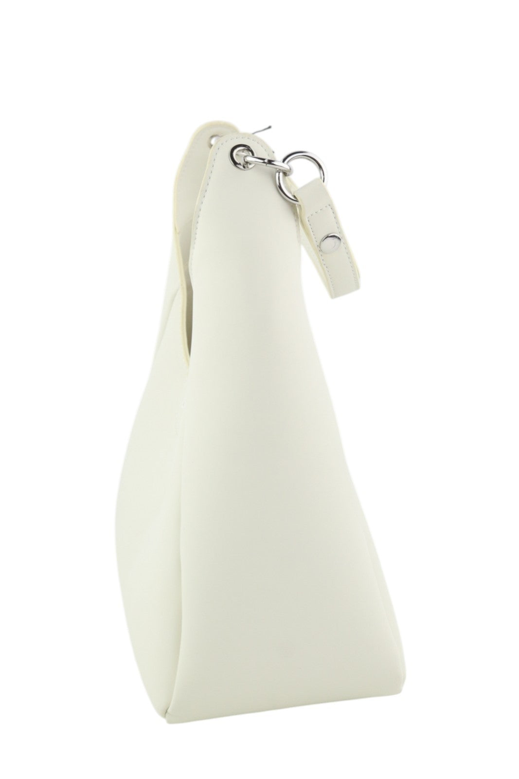 O BAG Ginevra moteriškas krepšys OS baltas su magnetiniu užsegimu, pamušalu, nešiojimui per petį, laisvalaikiui 