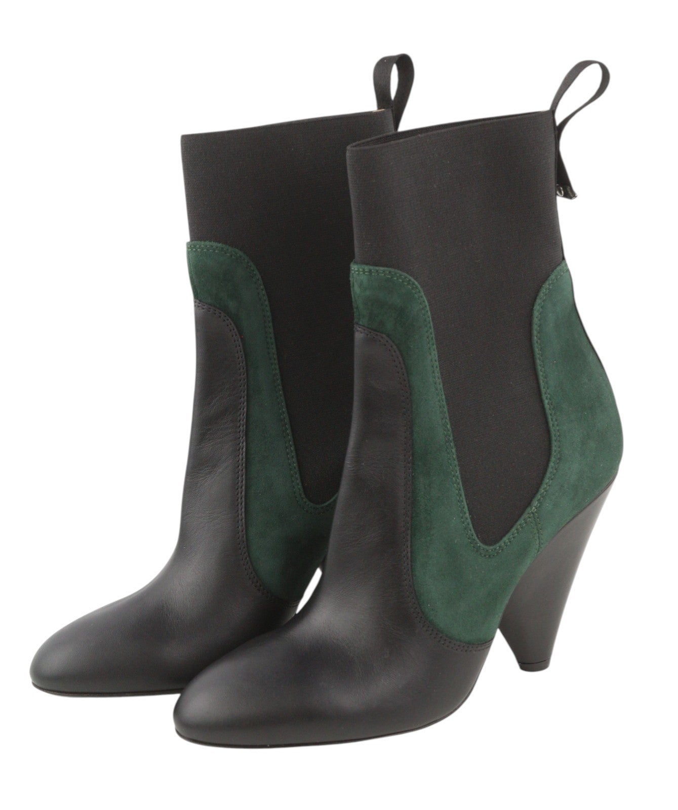 EMPORIO ARMANI moteriški aulinukai, 37 dydis, juodi, zomšiniai, odiniai, migdolų noselės, kaubojiški. 