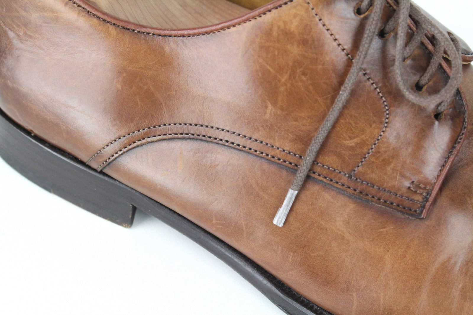 SUITSUPPLY Men's Shoes EU42 Mid Brown Blake Oxford Pure Calf Leather