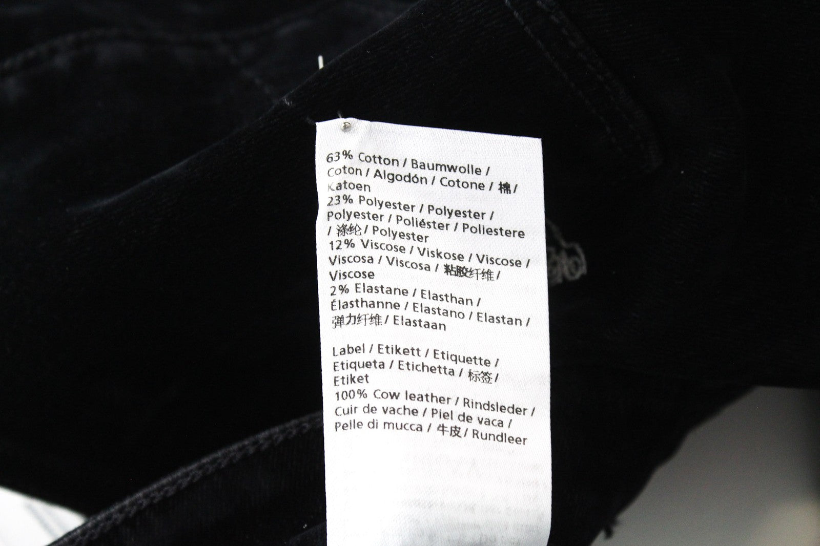 DENHAM Spray W26/L30 moteriškos kelnės, aptemptos, juodos, aksominės, medvilninės 