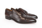 SUITSUPPLY Men's EU42 Brown Leather Low-Top Classic Dress Shoes
